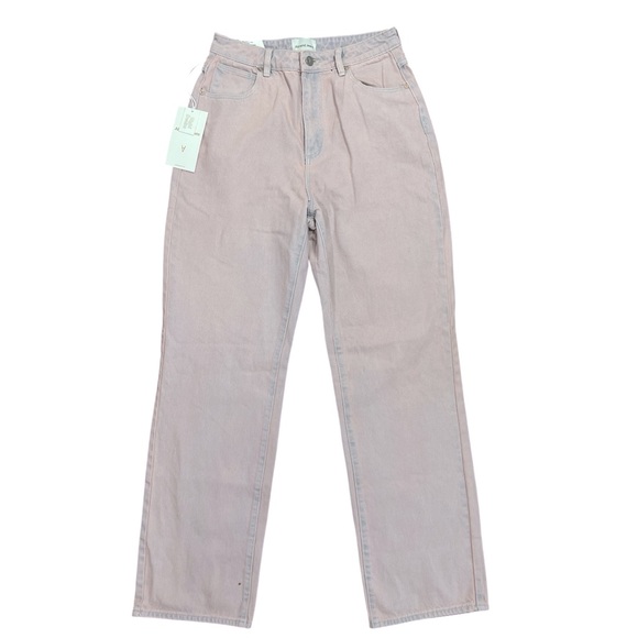 NWT ABRAND Carrie High Waisted Baggy Jeans size 28 in Dirty Pink - Picture 3 of 7